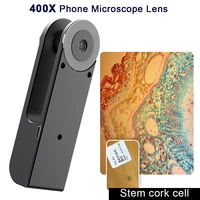 for 400x mobile phone microscope lens hd camera with led light cellphone super macro lens universal lens for iphone smartphone