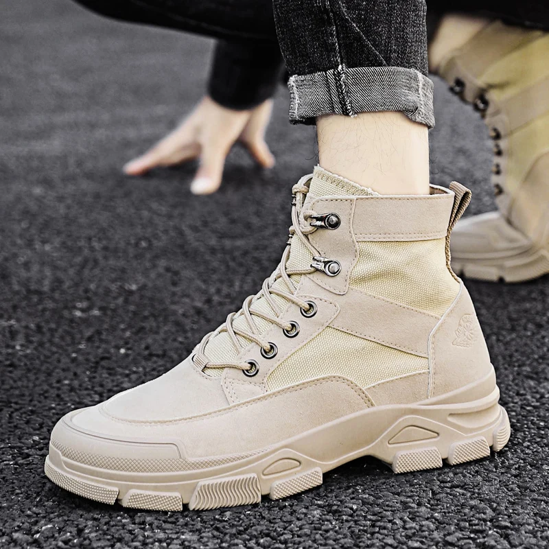 Высокие мужские Ботинки Martin в британском стиле зима 2021 Рабочая обувь на