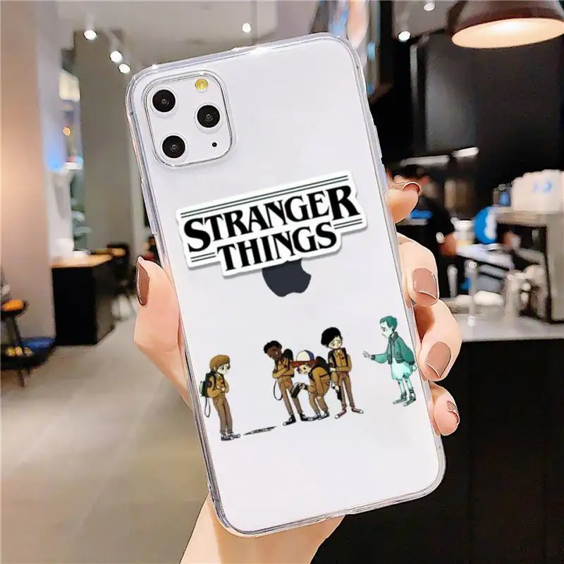

Stranger Things luxury Cartoons Phone Case Transparent soft For iphone 5 5s 5c se 6 6s 7 8 11 12 plus mini x xs xr pro max
