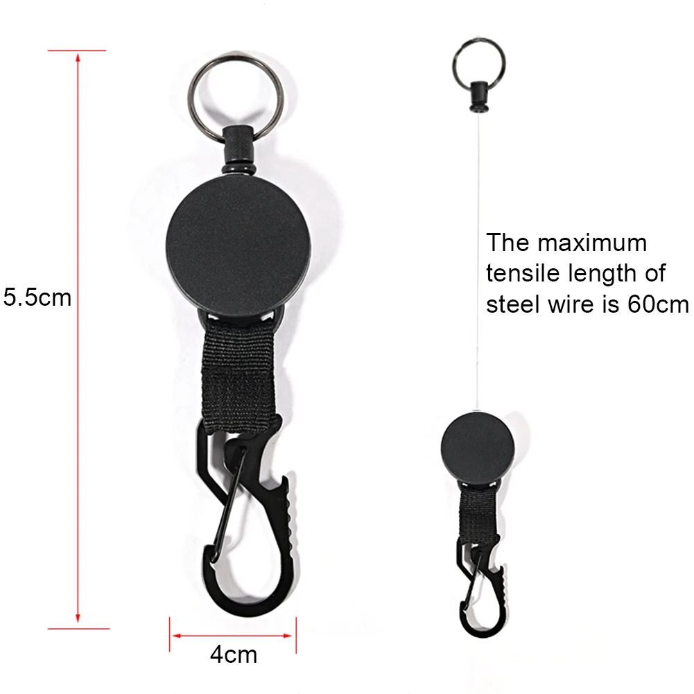 

Plastic Nylon Rope Buckle Carabiner Camping Telescopic Family Elastic Key Chain Outdoor Outdoor Camping Accessories
