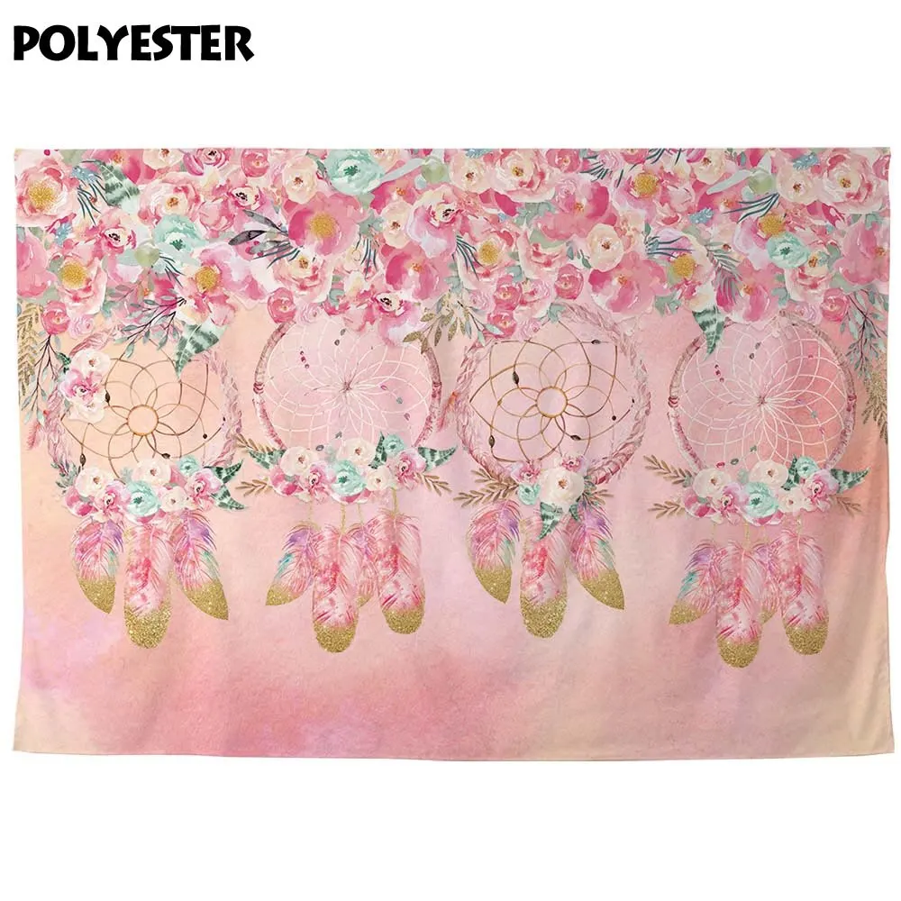 Allenjoy с изображением Ловца снов задний фон цветы перья фоны акварелью и пастелью