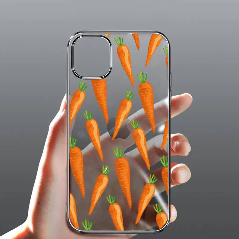 

Cute carrot red vegetable Phone Case Transparent for Clear iPhone case 11 12 mini pro XS MAX 8 7 6 6S Plus X 5S SE 2020 XR
