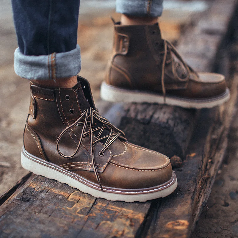 Мужские мотоциклетные ботинки из коровьей кожи зимние для гонок по бездорожью