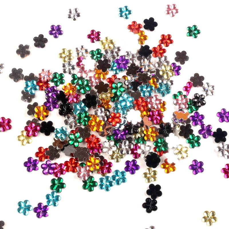 500 шт. разноцветные акриловые подвески в виде цветов|Ювелирная фурнитура и