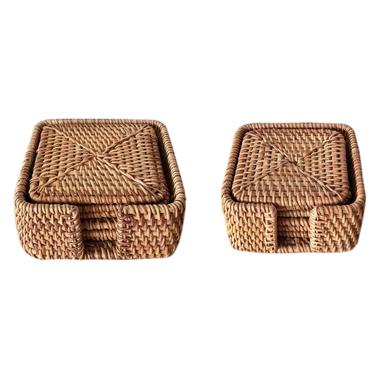

Rattan Coasters, Coasters Exotic Handmade Teacup Coasters, Creative Gift for Kit
