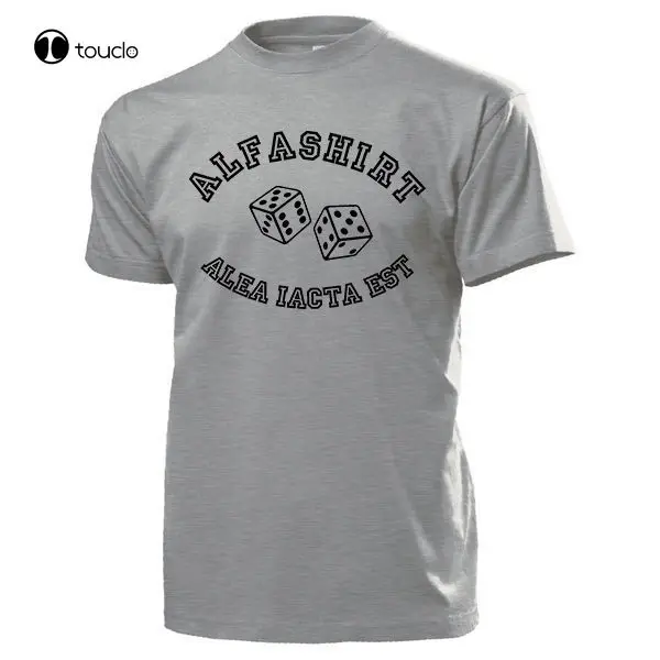 

New Cotton Tee Shirt Alfashirt De Alea Iacta Est Schicksal Wurfel Spiel Rom Zitat - T Shirt Summer T-Shirt
