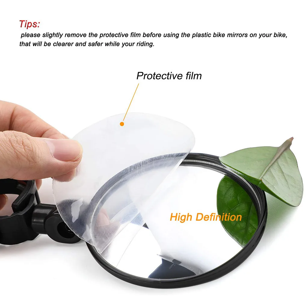 2 шт. велосипедные зеркала для руля 360 ° горизонтальный поворот 180 вертикальный