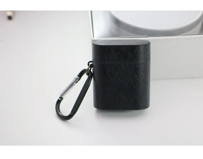 Роскошный кожаный чехол для наушников Apple Airpods PU+ PC чехол s Для Airpods Case коробка для наушников кожаный защитный чехол s кожа Прямая поставка - Цвет: Черный