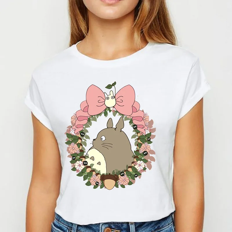 

Plus size tops women's T-shirt fashion funny Totoro print T shirt summer Harajuku Streetwear O-Neck Short sleeve Tshirt clothing