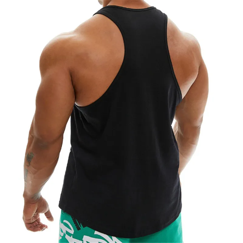 Майка мужская для бодибилдинга хлопок рубашка без рукавов трико тренировок
