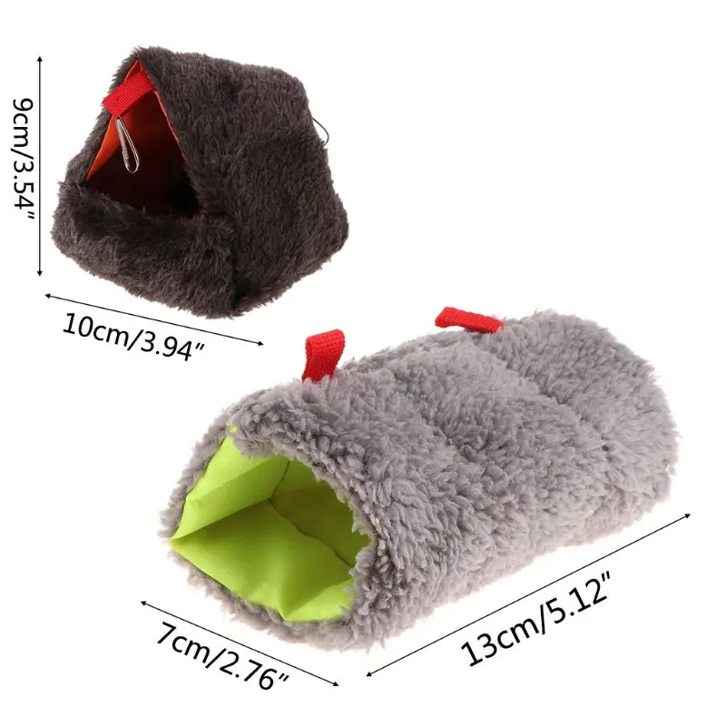 Hamster Nest Sleeping Bed Hanging Cage Fleece Waterproof Warm Winter Hammock Swing Toys For Small Pets Squirrel Chinchilla images - 6