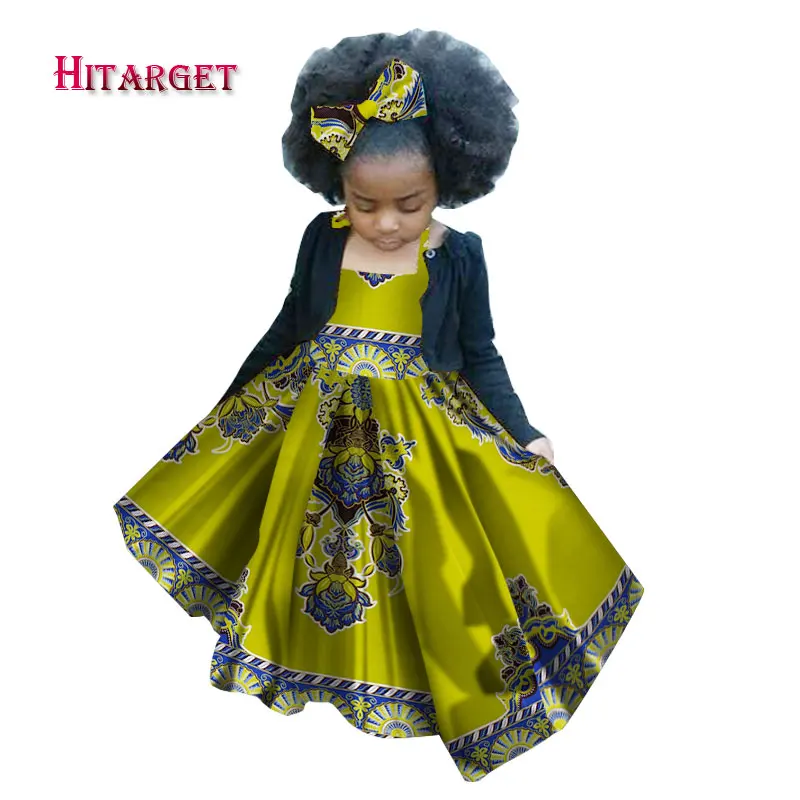 Африканское осеннее платье для девочки детское Дашики традиционные Хлопковые