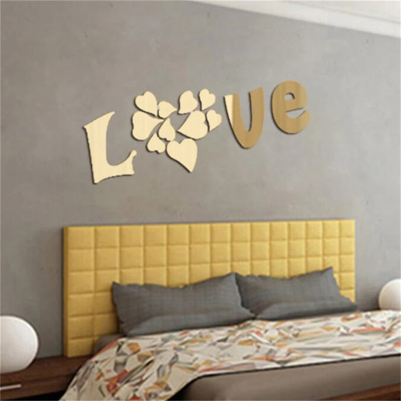 Зеркальная Настенная Наклейка самоклеющаяся наклейка персональный стикер на