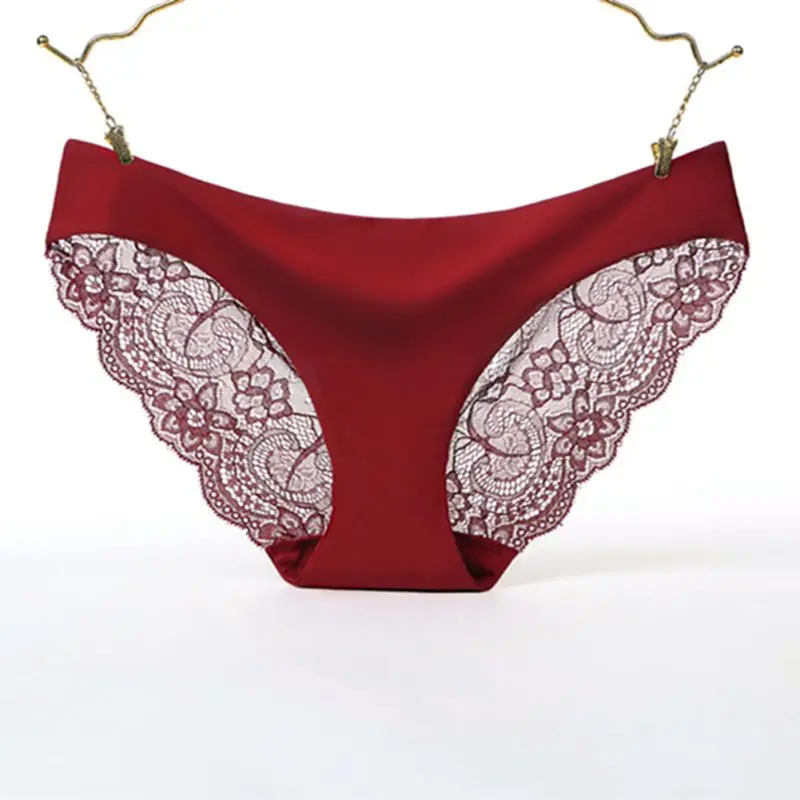 

Women Underwear Mid-Waist Panties Sexy Lace Leopard Panties Girl Lingerie Ladies Breathable Comfortable Printing Briefs