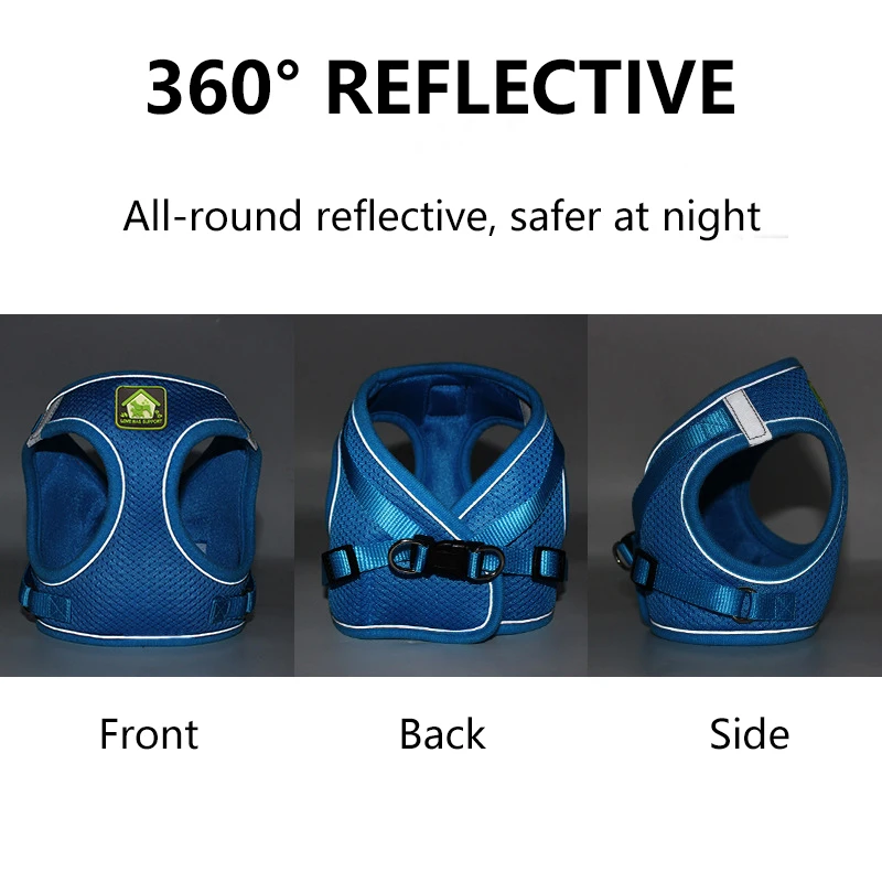 Светоотражающий жилет для домашних животных Воздухопроницаемая сетчатая шлейка