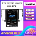 Автомобильный DVD-плеер Kaudiony, мультимедийный плеер на Android 10,4, с экраном 10,0 дюйма, GPS, 4G, для Toyota Crown, Типоразмер 2004-2012