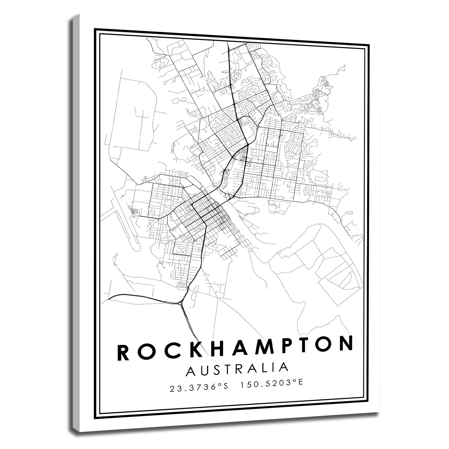 TAREE TAMWORTH Сидней Южный художественный плакат рокгемптон из Австралии Карта города