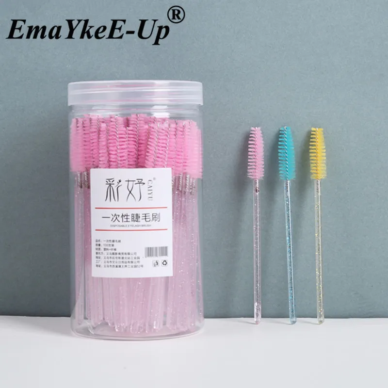 Одноразовые 100 шт./упак. Хрустальная ресница кистей для макияжа Алмаз ручкой