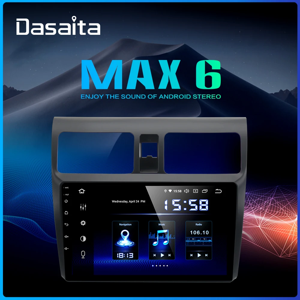Dasaita 10," ips Android 9,0 автомобиль радио DSP для Suzuki Swift 2005 2006 2007 2008 2009 2010 gps навигатор HDMI 64 Гб Встроенная память