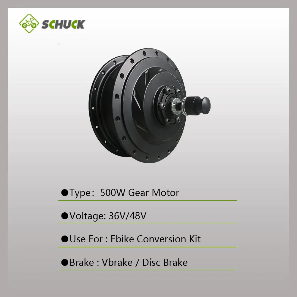 Billig Elektrische Fahrrad 36V48V 500W Bürstenlosen Vorne Hinten Drehen Kassette Getriebe Hub Motor 20-29 Zoll Für Ebike Conversion Kit