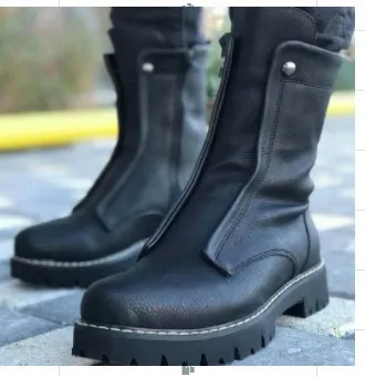 

Chelsea Martin Men Mid Leg Chunky Sole Boots 2021 New Autumn / Winter Fireplace British Leather Ankle Boots Men