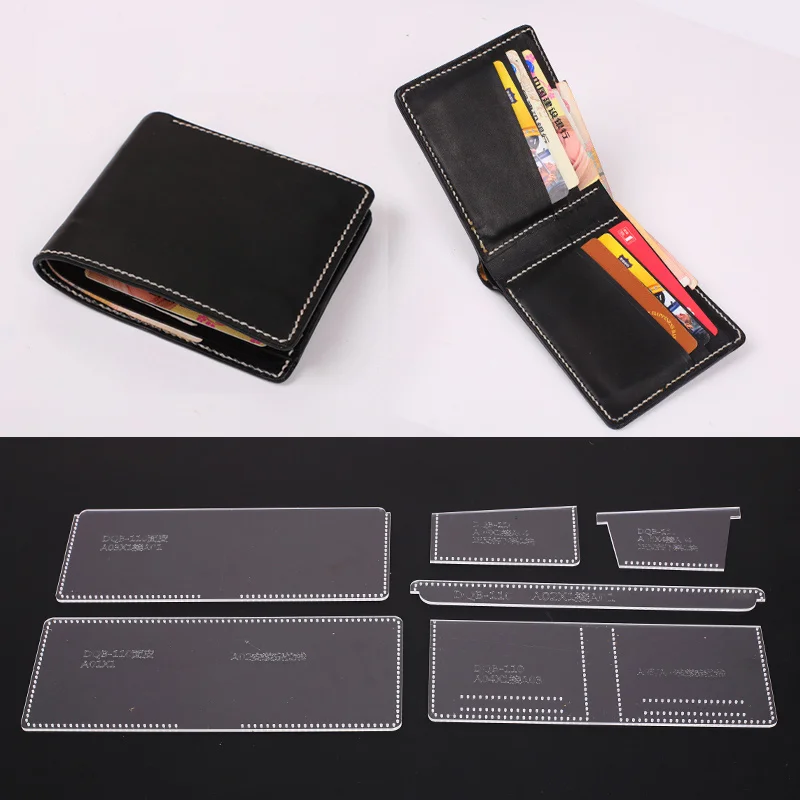 DQB 110 короткий кошелек акриловый шаблон бумажник кожаный кожаные шаблоны для