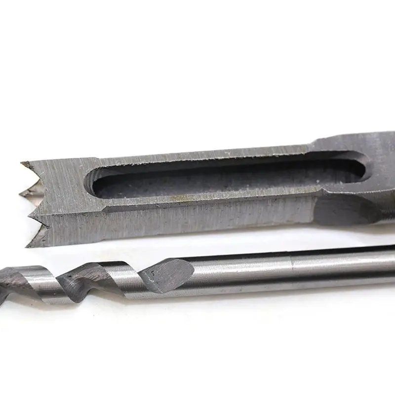 

4Pcs Woodworking Square Hole Drill Bits Wood Mortising Chisel Set Mortise Chisel Bit Kits Woodworking Hole Saw Sets with Twist D