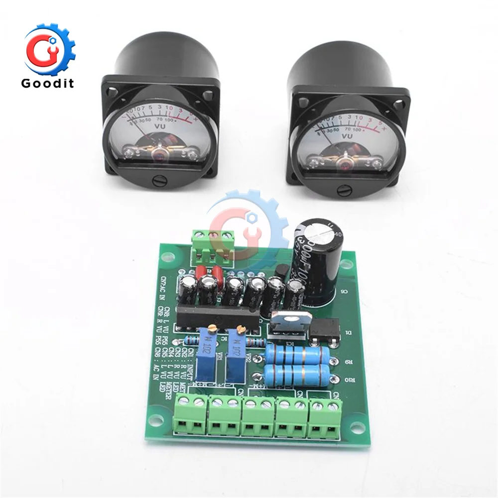 Wholesale Price VU Level Audio Meter Driver Board + 2pcs with Warm Color Sound Pressure 9V-20V AC Input | Инструменты