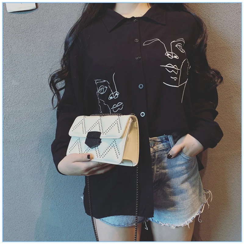 

Diinovivo Thread Vintage Crossbody Bags Small Female Shoulder Bag Mini Chain Handbag Flap New Brand Bag Purse Ladies WHDV1663