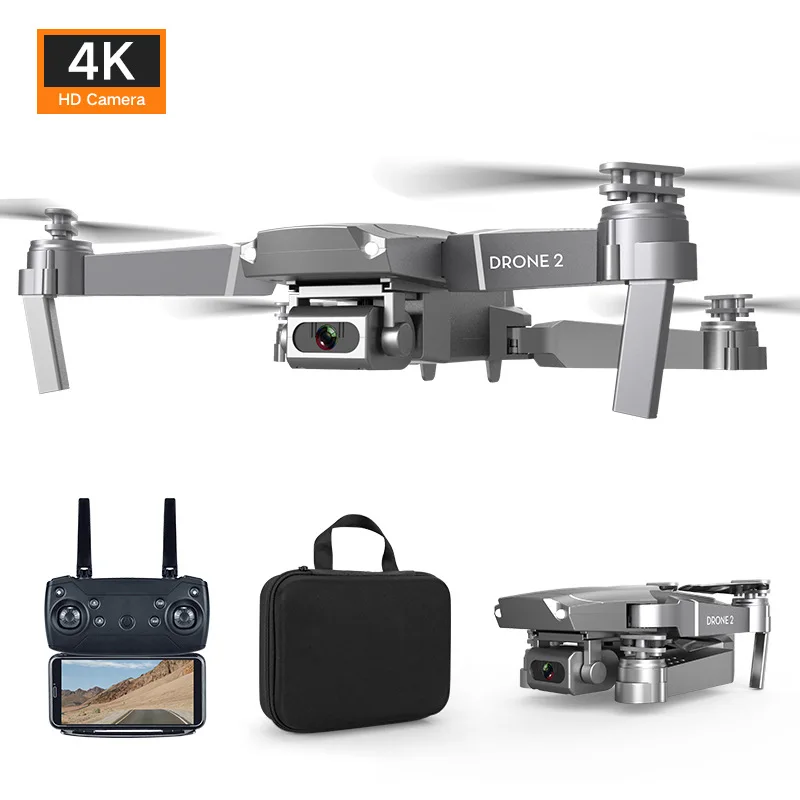 2 4G Радиоуправляемый Дрон Wi Fi FPV 4K HD камера оптический поток складной Квадрокоптер