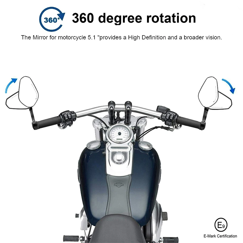 E mark мотоцикл 7/8 &quot22 мм зеркало заднего вида Ручка Бар Конец Зеркало для Yamaha R3 MT07