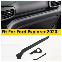 for ford explorer 2020 2022 central control panel frame strip decoration cover kit trim carbon fiber look interior accessories