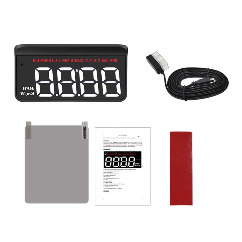 

Универсальный автомобильный Умный Цифровой Многофункциональный измеритель температуры M5, измеритель напряжения, превышения скорости T21E