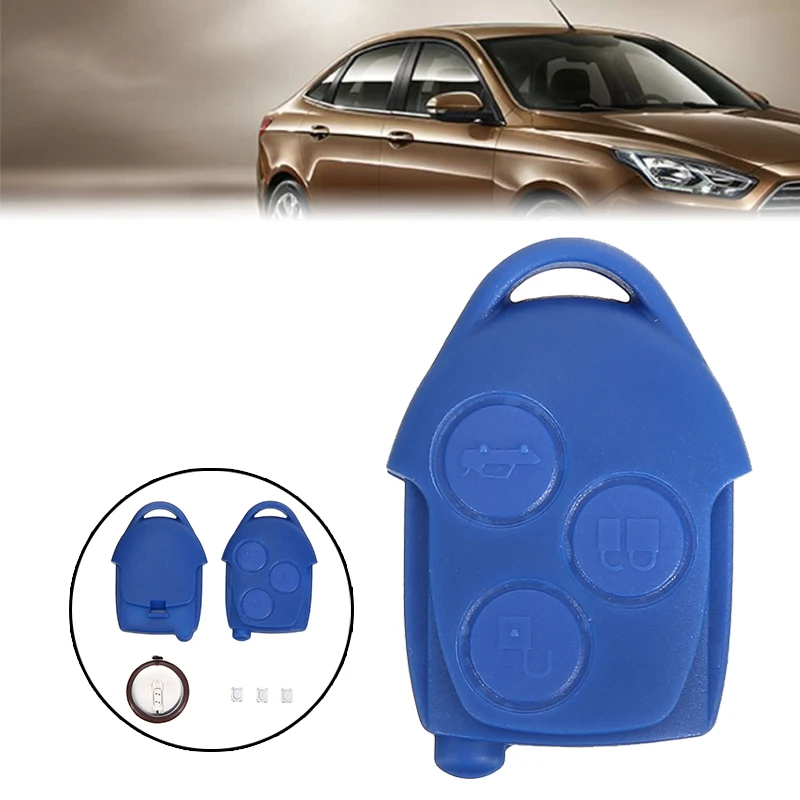 1pcs Plastic 3 Buttons Remote Case Car Key Shell with Battery Fit For Ford Transit MK7 2006-2014 Auto Accessories | Автомобили и