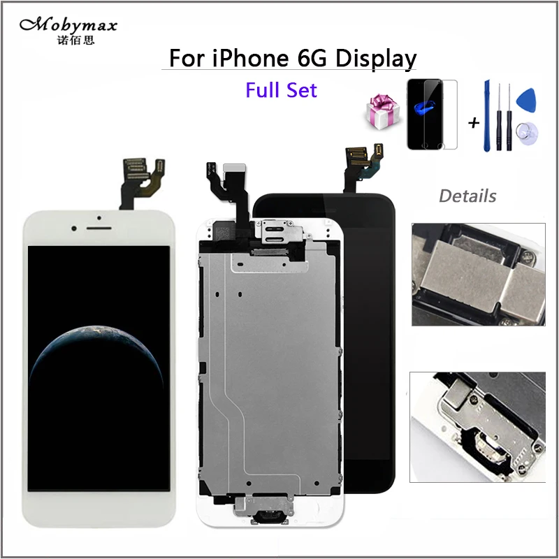 Оригинальный ЖК экран Mobymax для iPhone 6 6G полный комплект сменный в комплекте с