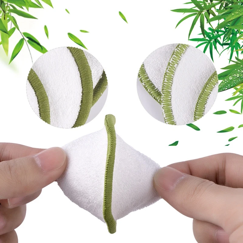 

Reusable Makeup Remover (16pc) with Washable Bag Organic Bamboo Fiber Cotton Suitable for All Skin Types Cotton