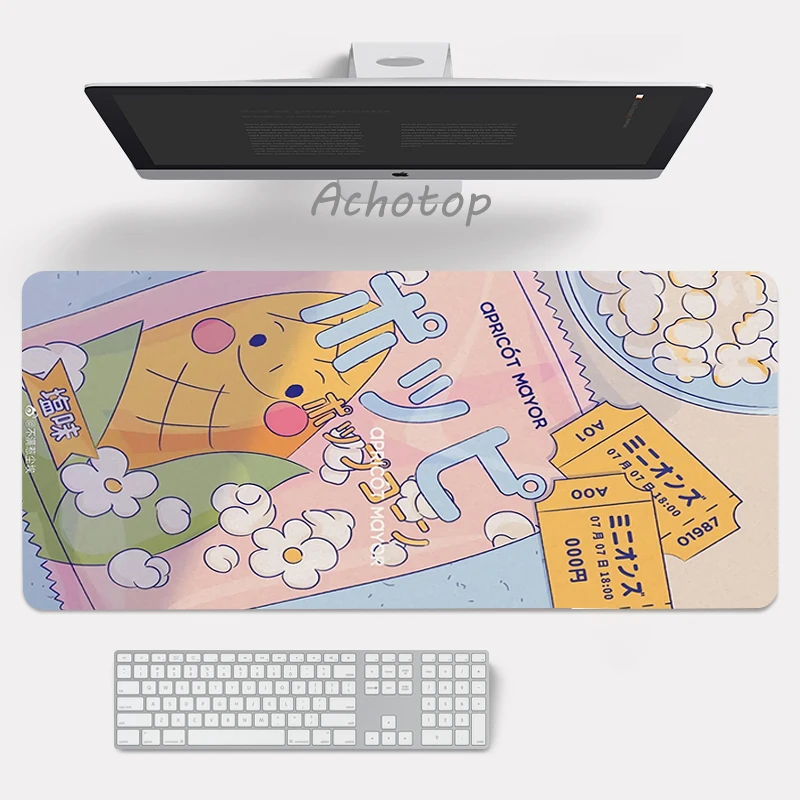 large anime pink mousepad gamer cute kawaii gaming mouse pad xxl rubber otaku locking edge big fashion laptop notebook desk mat free global shipping