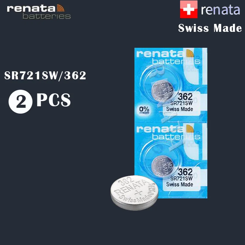 2 шт./лот Renata 362 100% оригинальный новый аккумулятор для часов долговечный SR721SW V362 GP62
