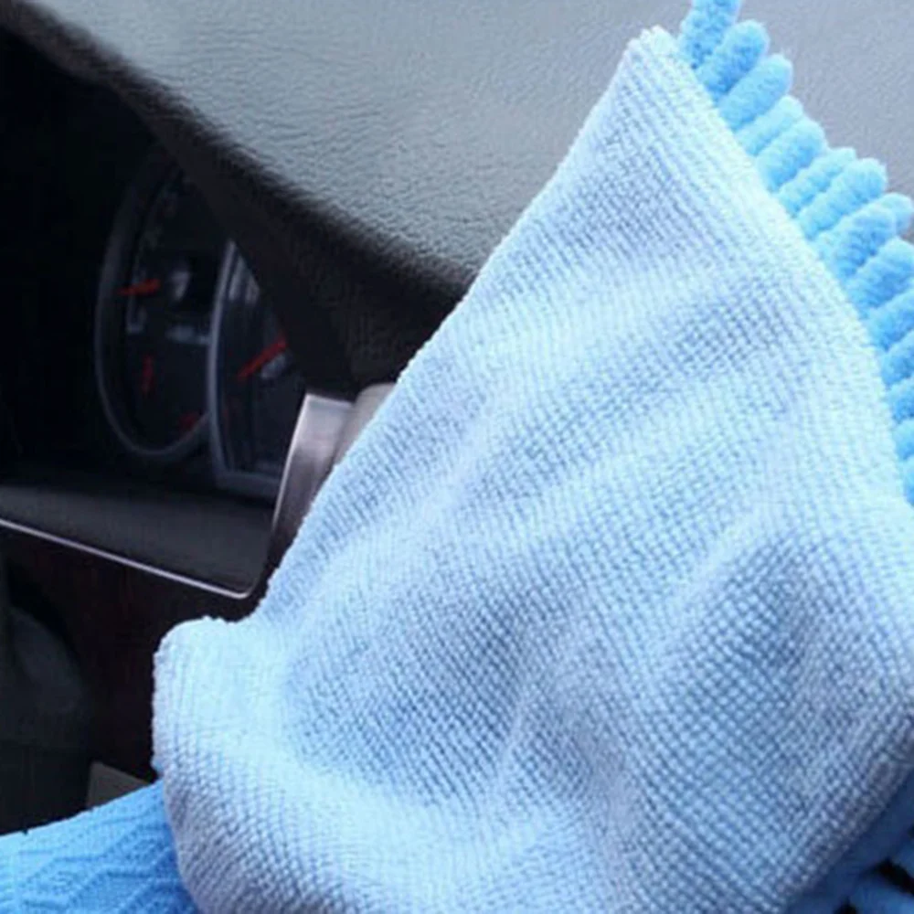 

1PC Single Side Soft Chenille Car Auto Vehicle Washing Cleaning Glove Mitt Color randomised