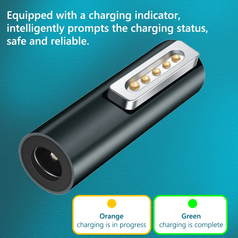 Адаптер 5A PD DC5521/Type-C гнездовой на магнитный штекер для быстрой зарядки Apple Macbook Air/Pro