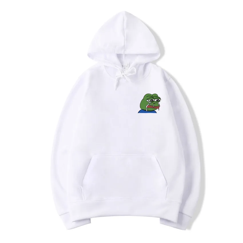 2019 Новый грустная лягушка Повседневная Толстовка с капюшоном в стиле хип хоп
