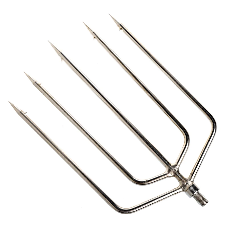 Stainless Steel Prong Harpoon Fish Fork Fishing Ice Breaker AccessoryTackleTool | Спорт и развлечения