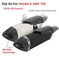 slip on for honda x adv750 x adv 750 adv 750 2018 2019 motorcycle exhaust system escape middle link pipe muffler header