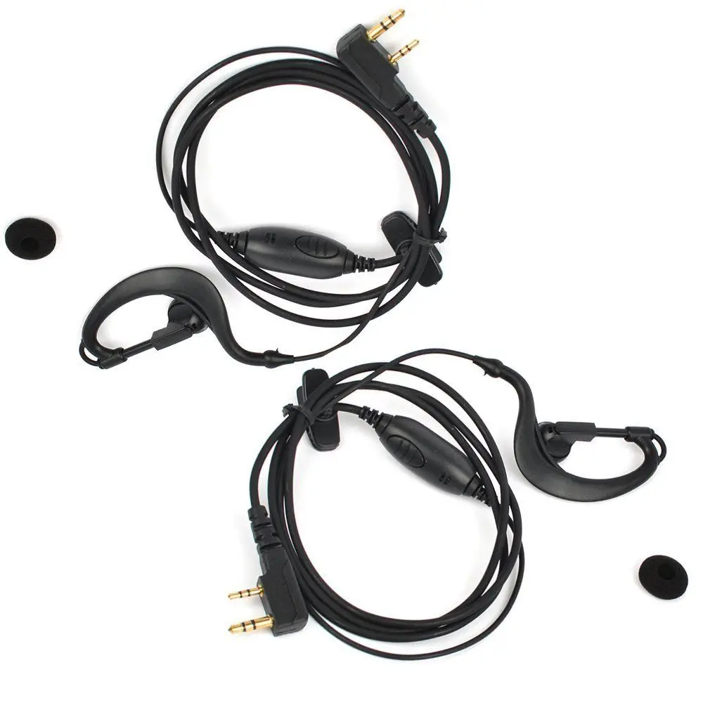10xG ушной крюк гарнитура наушники безопасности VOX/PTT Mic для Kenwood 2/двухстороннее