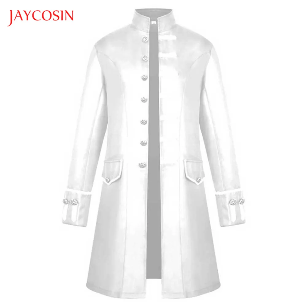 Мужская винтажная куртка Joycosin повседневная однотонная на пуговицах с длинными