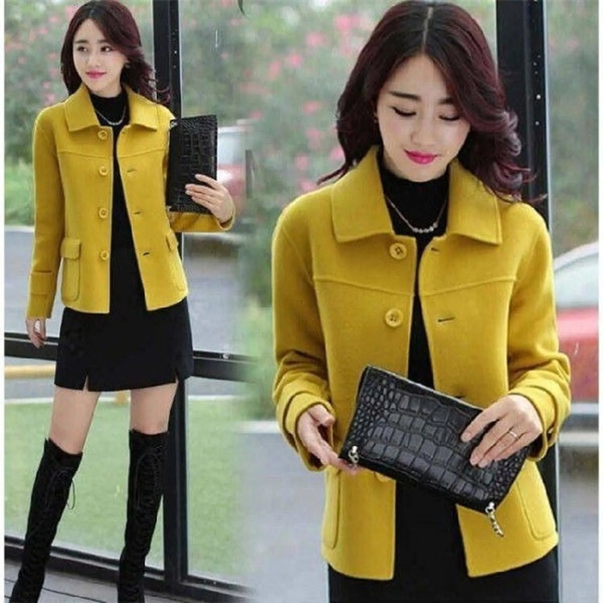 

Short hair jacket women 2020 autumn new Korean version of fashion 100 casual small thin hair jacket tide