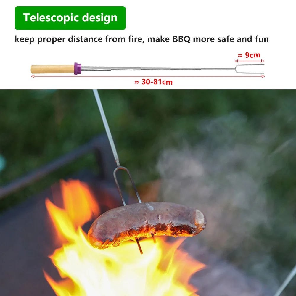 WALFOS двойные металлические шампуры для барбекю инструменты из нержавеющей стали