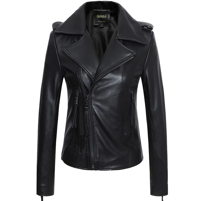 Real Leather Jacket Women Clothes Sheepskin Coat Female Jacket Women Vintage Biker Jackets Plus Size Chaqueta Mujer