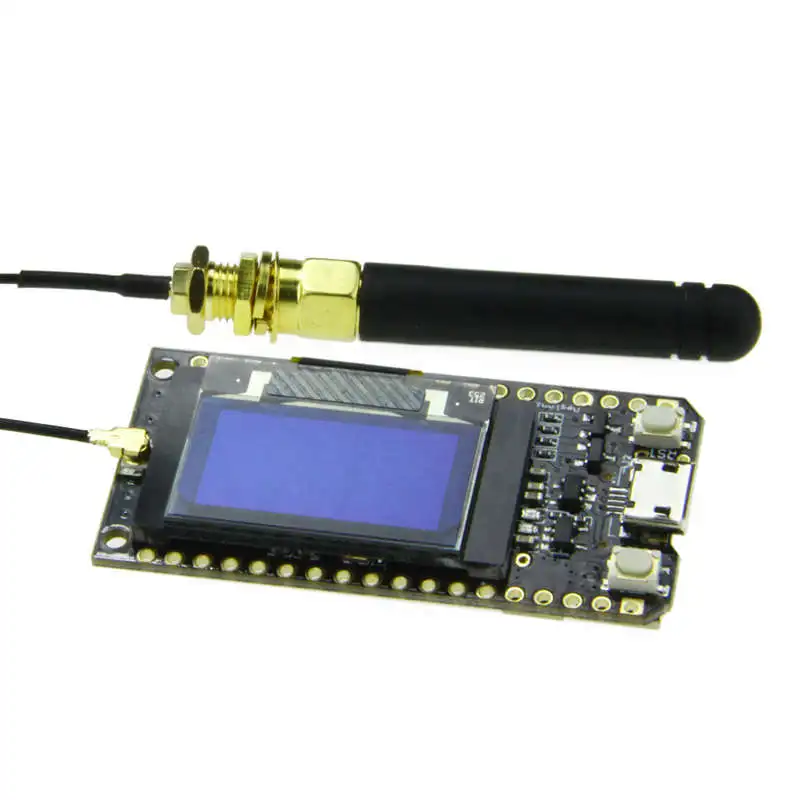 Bluetooth Wi-Fi ESP-32 модуль макетной платы Lora32 Lora 868 МГц ESP32 Oled 0 96 дюймов синий Дисплей со