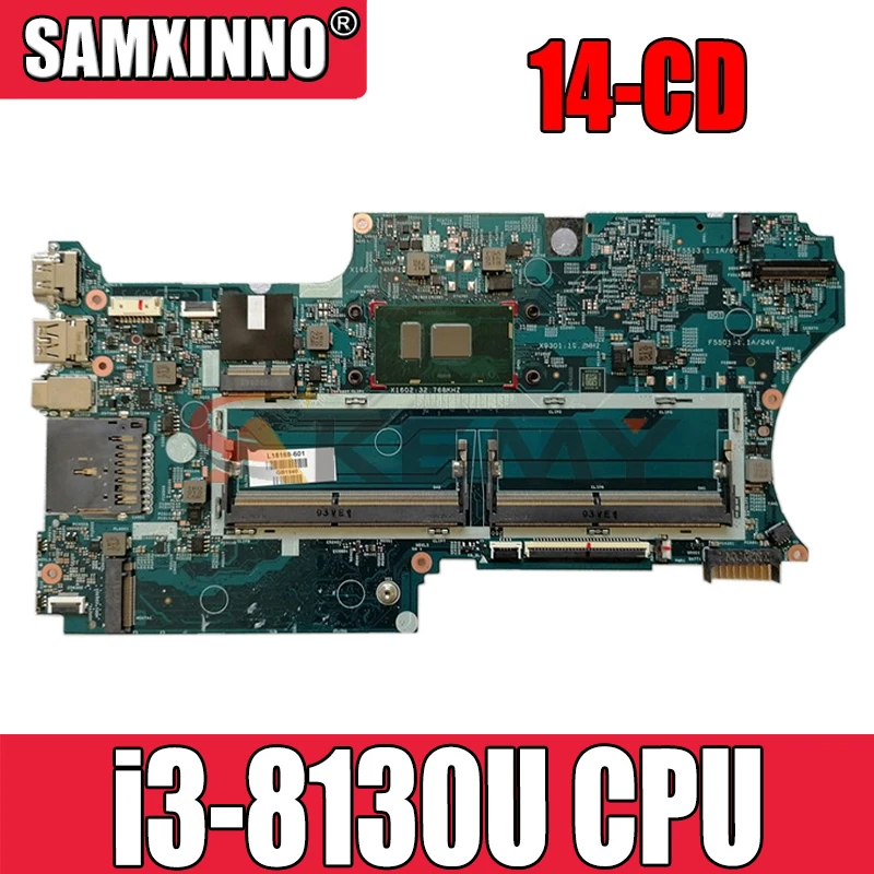 

For HP PAVILION X360 14-CD 14M-CD Laptop Motherboard L18175-601 With SR3W0 i3-8130u 448.0E808.001B DDR4 MB 100% Tested Fast Ship